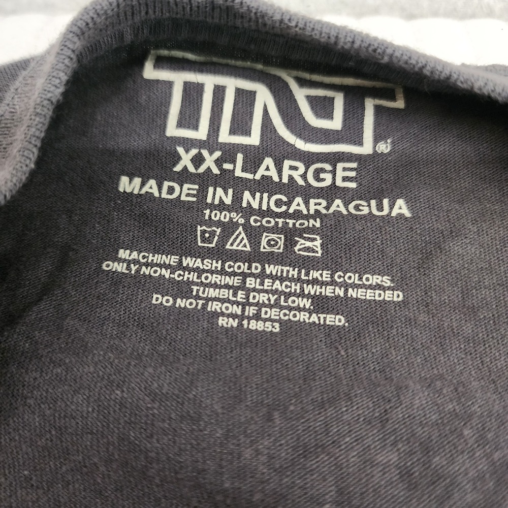 TNT Double Layer Long Sleeve Graphic Eagle Print‎ Gray T Shirt XXL - Picture 5 of 5